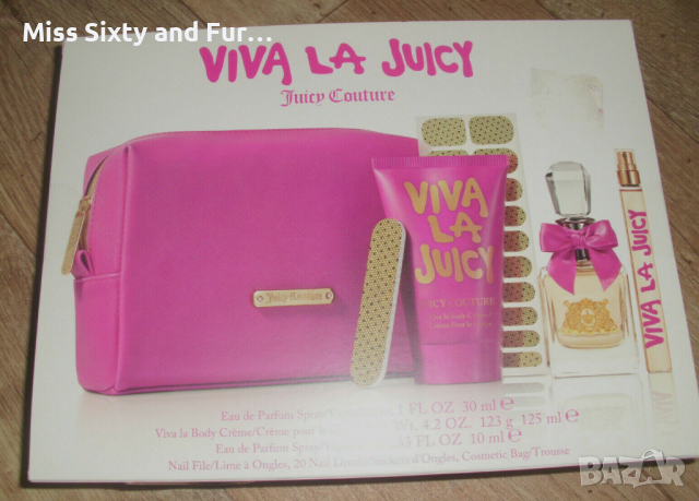JUICY COUTURE-Viva La Juicy-нов парфюмен сет в 6 части & с подаръчна хартиена чанта Juicy Couture, снимка 2 - Дамски парфюми - 36465612