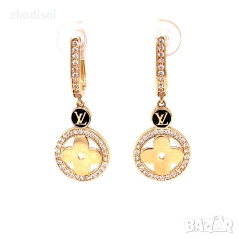 Златни обеци Louis Vuitton 3,56гр. 14кр. проба:585 модел:36376-6, снимка 2 - Обеци - 53008514