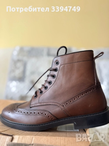 Мъжки обувки от естествена кожа Mango 40/41, снимка 4 - Мъжки боти - 52903093