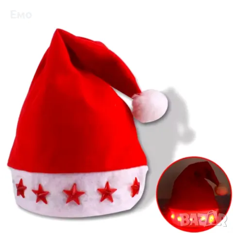 Празнични Коледни шапки с уникален дизайн и светещи акценти, снимка 7 - Декорация за дома - 47959226