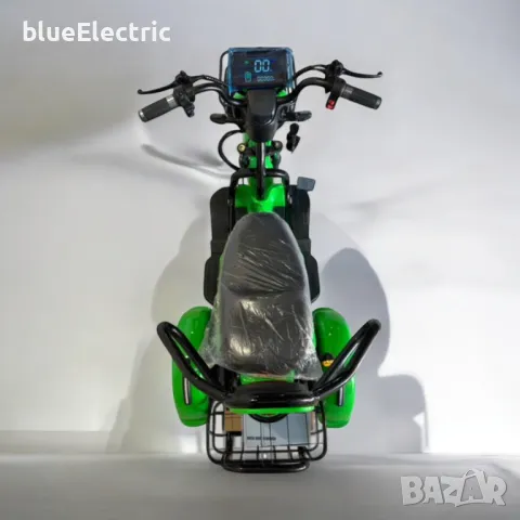 Двуместна електрическа триколка blueElectric Pudding 1800W | 48V | 23Ah | GREEN, снимка 4 - Мотоциклети и мототехника - 49745631