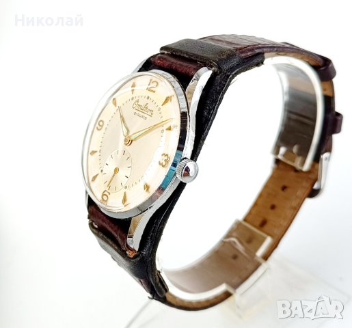 Omicron montre ancre 21 rubis - швейцарски часовник, снимка 3 - Мъжки - 43245376