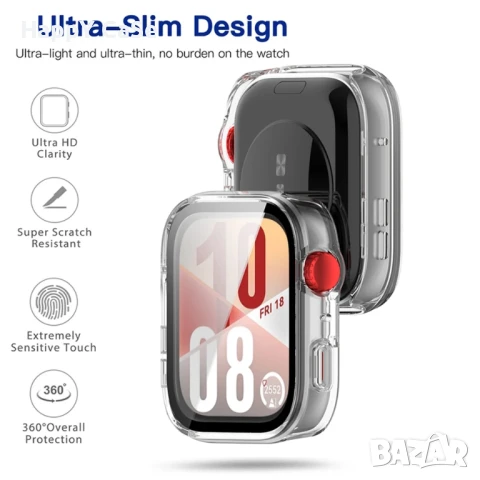 Huawei Watch Fit 4 / 4 Pro / Твърд удароустойчив кейс с протектор, снимка 4 - Смарт гривни - 50583840