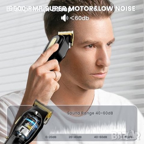 Нова Електрическа Безжична машинка за подстригване коса мъже Красота , снимка 4 - Машинки за подстригване - 43666622