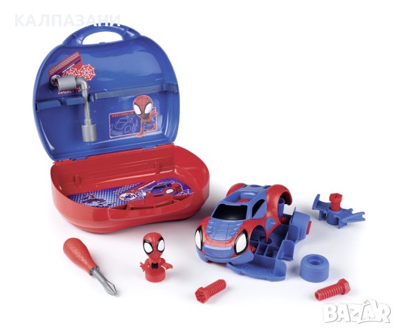 Кола в куфарче Spidey Smoby 7600360910 , снимка 3 - Коли, камиони, мотори, писти - 44114395