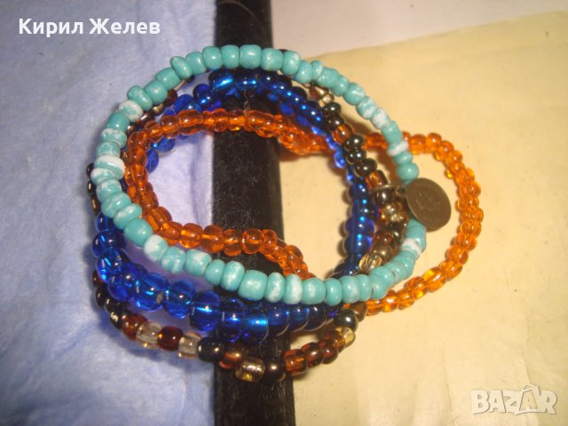 ЧЕТИРИ ЦВЕТНИ МЪНИСТЕНИ ХЕНД МЕЙД АРТ ЛЕТНИ ГРИВНИЧКИ 57441, снимка 3 - Гривни - 37072303