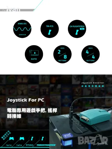 Преходник ROCKFIRE RM-203 Convertor, 15 pin, Gameport-USB, снимка 3 - Кабели и адаптери - 50054366