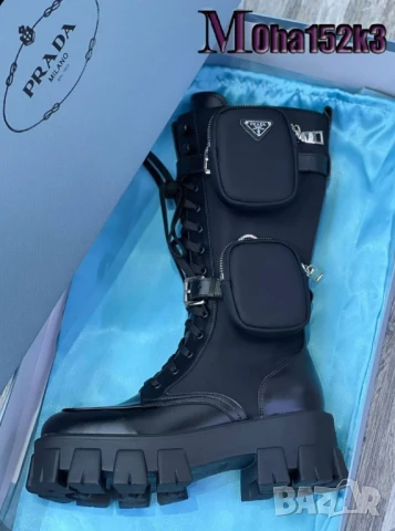 дамски ботуши от естествена кожа prada, снимка 3 - Дамски ботуши - 51425766