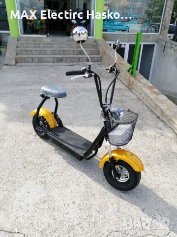 ЕЛЕКТРИЧЕСКИ СКУТЕР Maxmotors Little City Harley 1200W YELLOW, снимка 2 - Мотоциклети и мототехника - 38509866