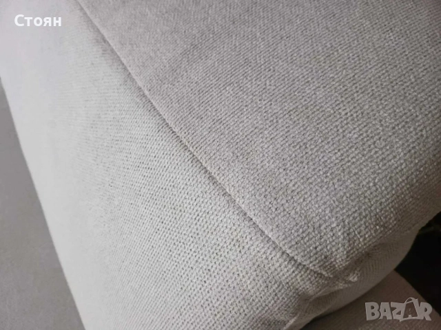 ПРОМОЦИЯ!!!Светло кремав П - образен ъглов диван от плат Mondo Lometti, снимка 10 - Дивани и мека мебел - 52829591