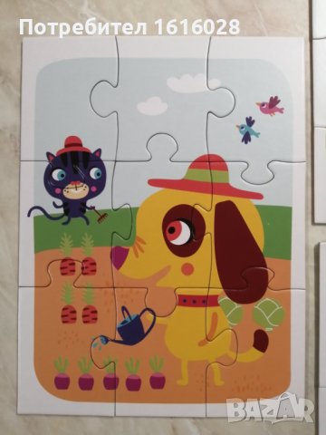 Детски пъзел 3 в 1 с три картинки на животни с големи части., снимка 14 - Игри и пъзели - 43251223