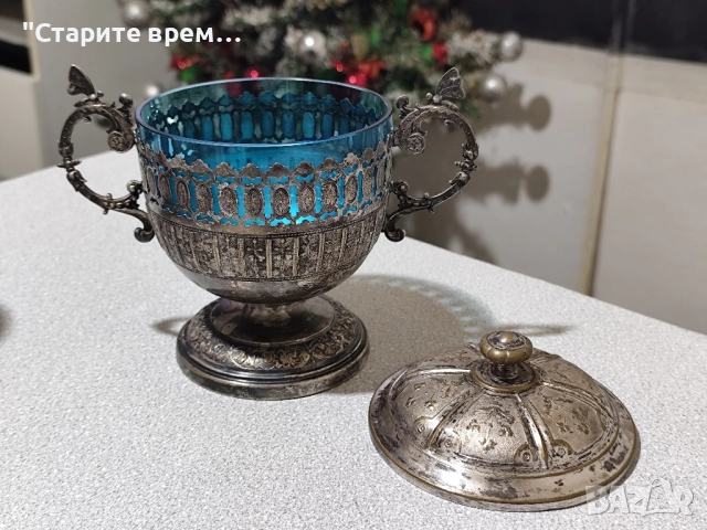 Антикварна Захарница / Бонбониера WMF, снимка 6 - Антикварни и старинни предмети - 52347514