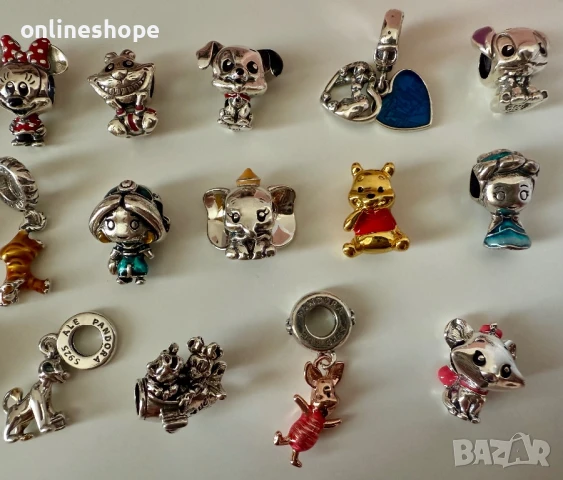 S925 Сребърни талисмани Pandora ALE - Disney , Mickey , Ариел и други, снимка 5 - Бижутерийни комплекти - 50666451