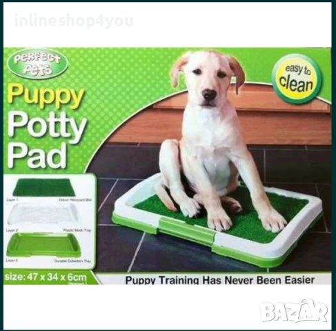 Puppy Potty Pad тоалетна за куче/котка с решетка и изкуствена трева, снимка 1 - За кучета - 43141897