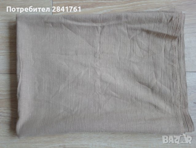 Светлокафяв памучен кенарен плат