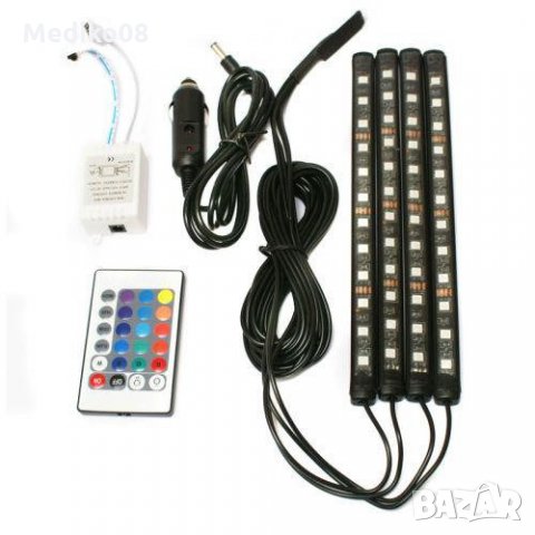 LED ленти за осветление на кола 4 бр., снимка 4 - Аксесоари и консумативи - 26344576