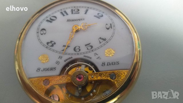 Джобен часовник Hebdomas 8 Days, снимка 4 - Антикварни и старинни предмети - 39750964