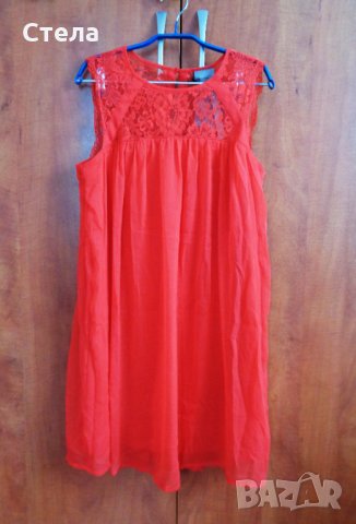 VERO MODA дамска червена рокля, нова, с етикет, снимка 7 - Рокли - 18676418