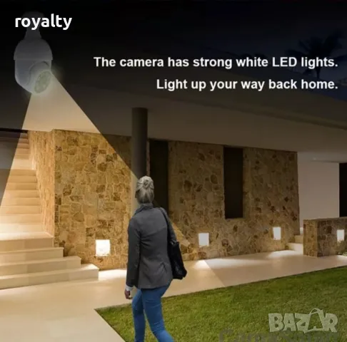 Куполна Wi-Fi камера под формата на крушка с широкообхватен ъгъл на видимост, снимка 3 - IP камери - 49052907