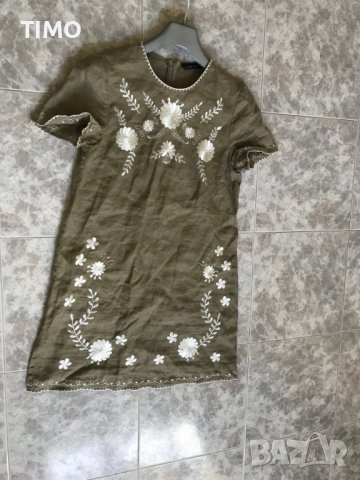 Прекрасна рокля на Зара с  бродерия , снимка 8 - Рокли - 38019666