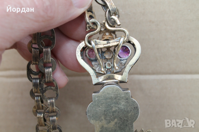 Сребърен епископски кръст с позлата, снимка 12 - Други ценни предмети - 44843604