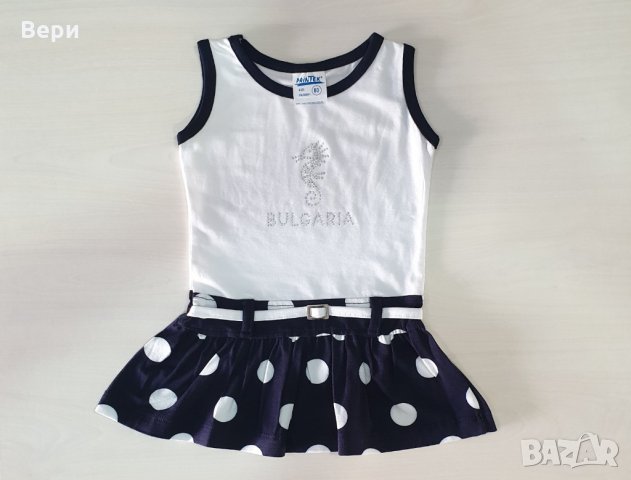 Нова детска моряшка рокличка на точки от 12 месеца до 3 години, снимка 9 - Бебешки рокли - 29039175