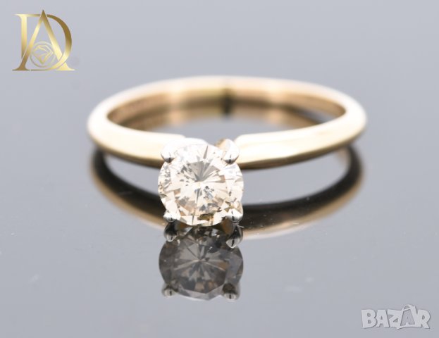 Нов Златен Пръстен с 0.56кт Естествен Диамант, снимка 2 - Пръстени - 43038762