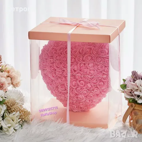 Сърце от рози със светлини/сърце от рози, снимка 2 - Декорация за дома - 48997531