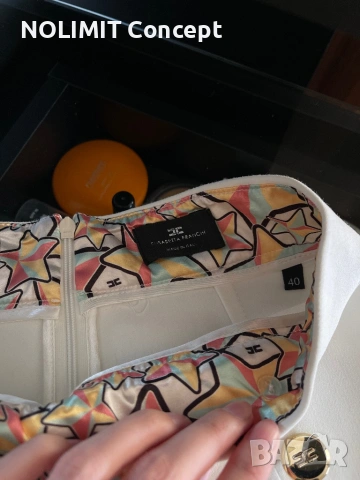 Elisabetta Franchi бяла пола, снимка 3 - Поли - 53408281