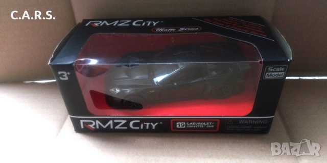 НОВА Chevy Corvette C6-R, Matte Black - RMZ City, снимка 2 - Колекции - 52919974