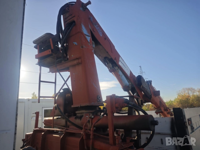 Ман 12.222 с кран Майлер 2.8 тона 12 метра и каросерия с пътеки за коли и техника, снимка 8 - Камиони - 52409852