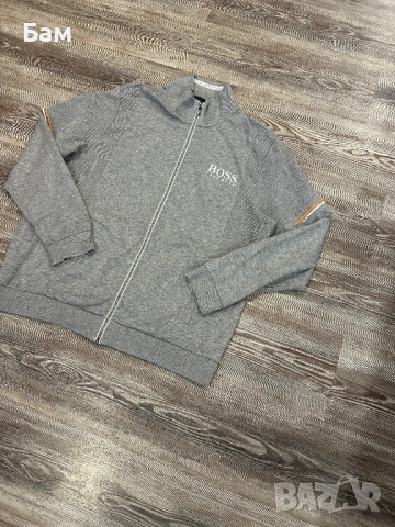 Мъжко!Hugo Boss Skaz Zip-up размер ХЛ, снимка 2 - Суичъри - 53608831