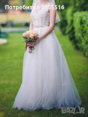 Дизайнерска сватбена рокля, снимка 2 - Рокли - 43824075