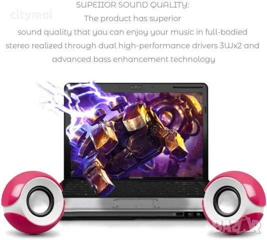 Активни тонколонки с  USB - 2 x 3 W - G102, снимка 5 - Тонколони - 48751561