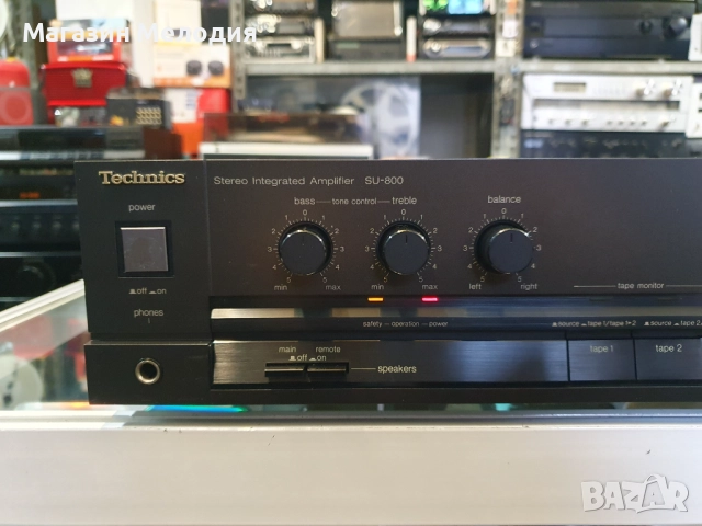 Усилвател Technics SU-800 В отлично техническо и визуално състояние.  Мощност: 2х50W при 8 ома, снимка 3 - Ресийвъри, усилватели, смесителни пултове - 42414174