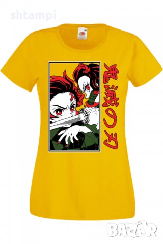 Дамска тениска Demon Slayer Tanjiro Nezuko Fighting,Анимация,игра,Празник,Повод., снимка 9 - Тениски - 38058643
