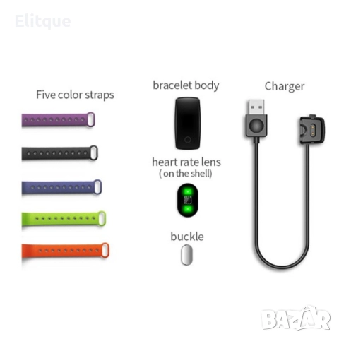 IP65 Смарт гривна с GPS V05С Монитор на сърдечен ритъм и др., снимка 4 - Смарт гривни - 52819777