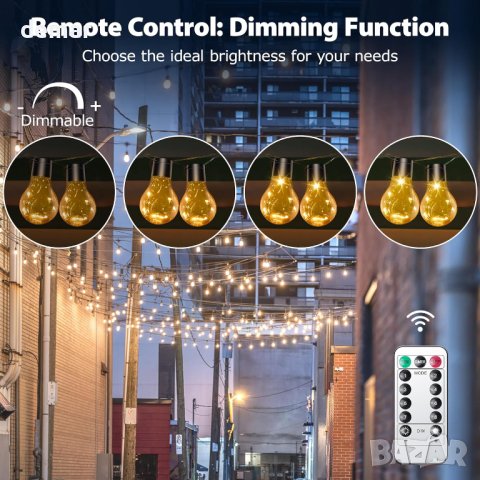 Декоративно осветление за градина, 12бр. голяма LED крушка, снимка 3 - Декорация за дома - 43134418