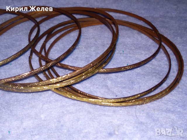 КОМПЛЕКТ ОРНАМЕНТИРАНИ СТОМАНЕНИ НЕРЪЖДАЕМИ ГРИВНИЧКИ с МЕДНО ПОКРИТИЕ 37926, снимка 7 - Гривни - 40831247