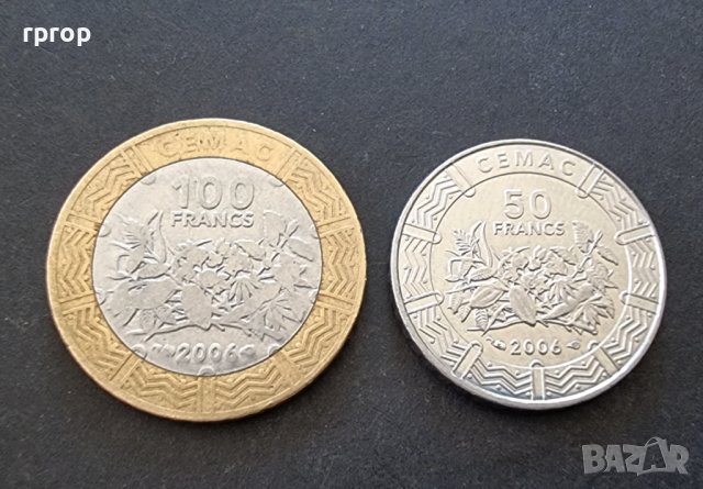 Монети. Африка. Централни Африкански Щати.  50 и 100 франка.  Много редки монети., снимка 2 - Нумизматика и бонистика - 36830454