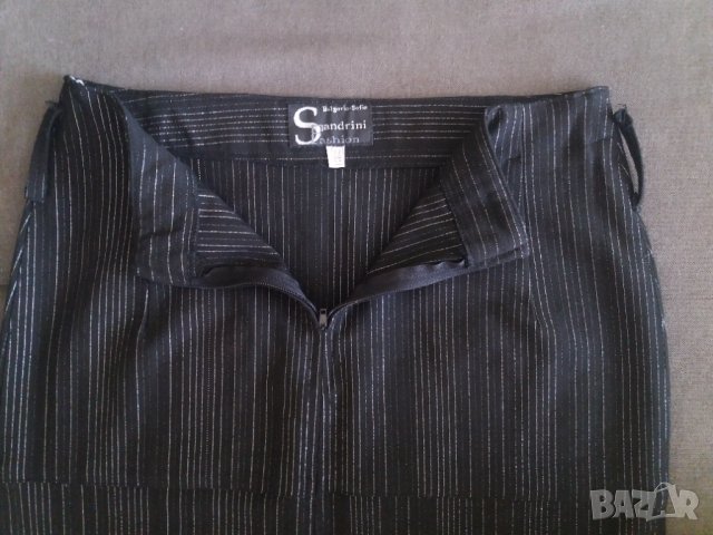 Дамска черна пола със сребристи ивици, снимка 6 - Поли - 36766058