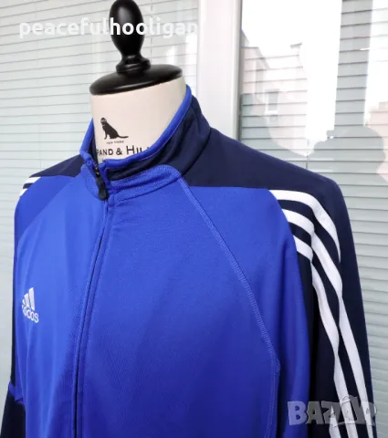 Adidas - оригинално мъжко синьо спортно горнище  размер XL , снимка 3 - Спортни дрехи, екипи - 47998571