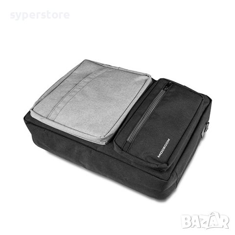 Раница-Чанта за лаптоп 15.6" Modecom Reno Backpack, сиво-черна, SS300072, снимка 2 - Лаптоп аксесоари - 38300831