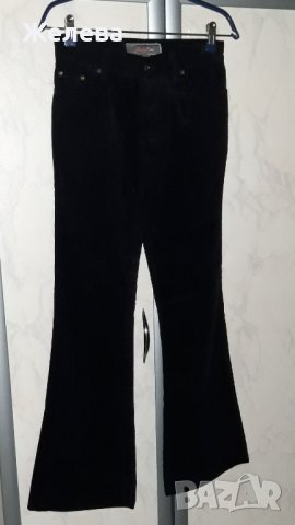 Дамски черни джинси тип Чарли, размер XS, снимка 5 - Дънки - 43553290