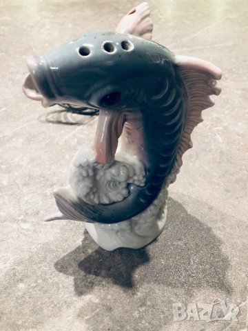 Порцеланова риба - лампа, снимка 3 - Антикварни и старинни предмети - 39311485