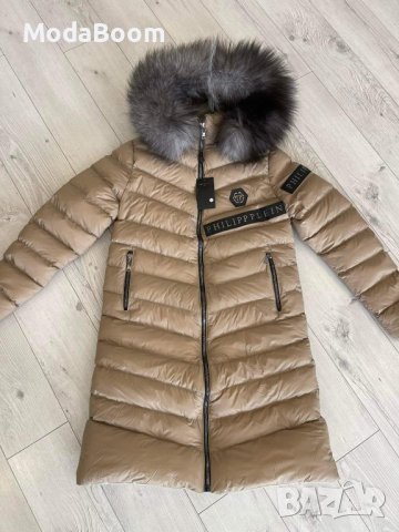 💥🦊Philipp Plein дамски якета с естествен пух от лисица на качулката🦊💥, снимка 2 - Якета - 44076907