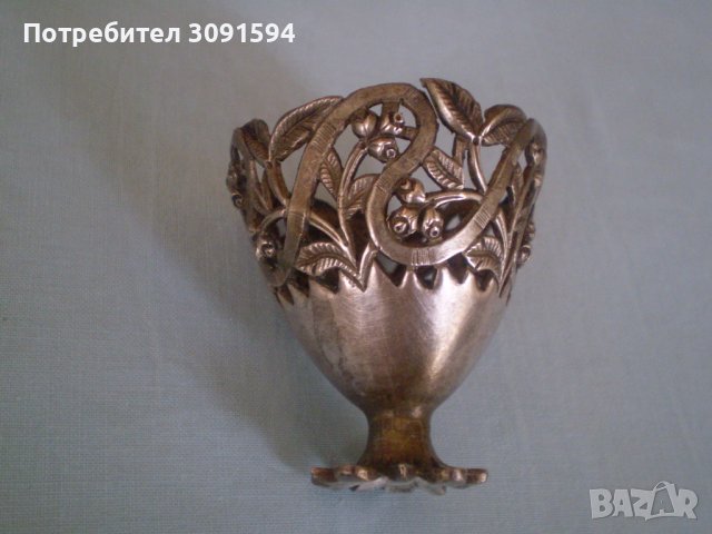  АНТИЧЕН сребърен зарф за великденско яйце , снимка 2 - Антикварни и старинни предмети - 37076547