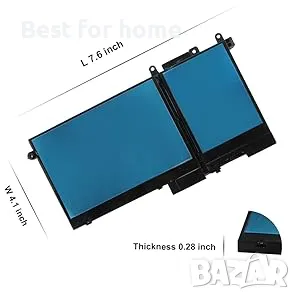 Батерия за лаптоп за Dell Latitude, тип 3DDDG, 42W, снимка 8 - Части за лаптопи - 49604342