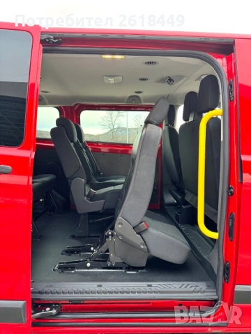 Ford Transit Custom 2.2 TDCi, 9 Места, Facelift, 2x Клима, EURO 6, LED, снимка 12 - Бусове и автобуси - 53407821