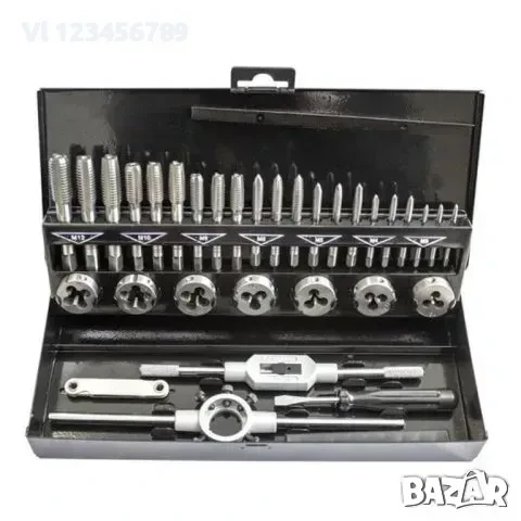 Плашки и метчици метрични 32 части комплект PATRON P-M032-1, снимка 3 - Други инструменти - 50791992